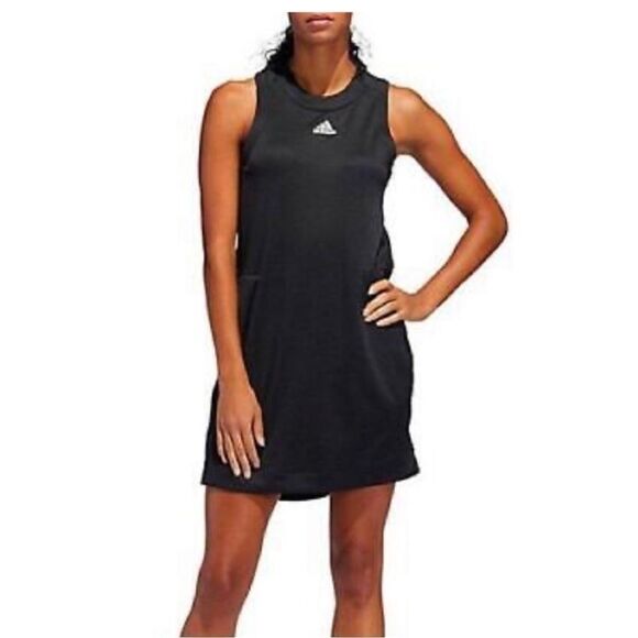 ✨ Adidas Women’s Team Issue Lite Athletic Dress Black Gray Medium - Picture 1 of 11